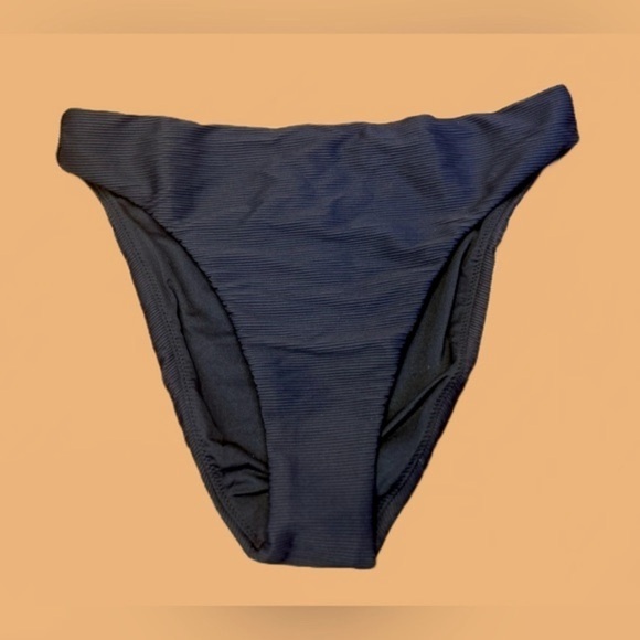 NWT J. Crew Black Ribbed High Rise Swim Bikini Bottom, Sizes: Small, Medium & 3X - Picture 4 of 14